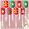 Christmas Silicone Spatula Set of 8 Spatula with Santa Claus Design Spatula for Decorating Christmas Cakes